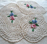 Variegated Doilies Crochet Pattern Set 1: Rose & Pansy - Maggie's Crochet