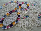 Variegated Doilies Crochet Pattern Set 1: Rose & Pansy - Maggie's Crochet