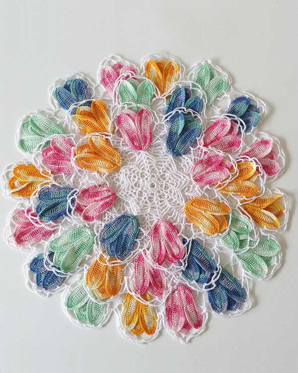 Vintage Variegated Tulip Doilies Set Crochet Pattern - Maggie's Crochet