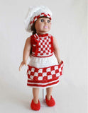 18" Doll Betty the Barbecue Chef Crochet Pattern - Maggie's Crochet