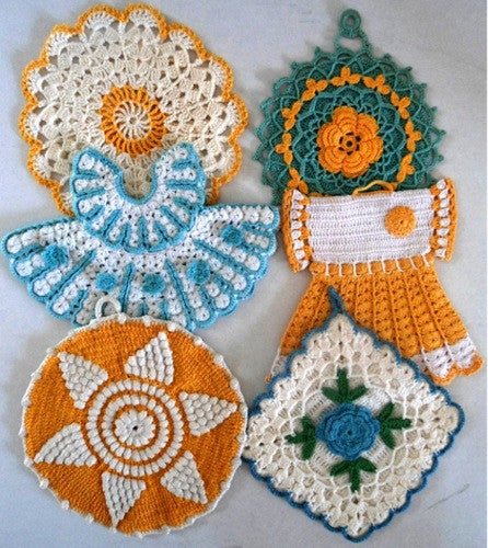 Vintage Floral Potholders Crochet Patterns– Maggie's Crochet