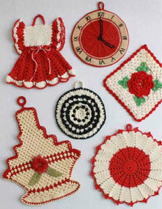 Premium Vintage Potholders - Set 2 Crochet Pattern - Maggie's Crochet