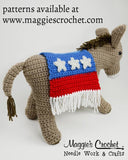 Patriotic Donkey Crochet Pattern - Maggie's Crochet