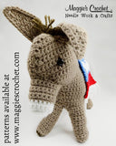 Patriotic Donkey Crochet Pattern - Maggie's Crochet