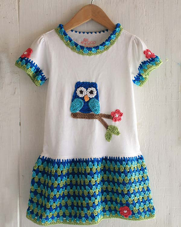 Owl T-Shirt Dress, Hat and Purse Crochet Pattern - Maggie's Crochet