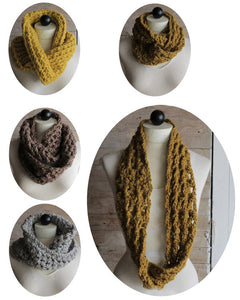 Thick & Quick Infinity Scarves & Cowls Crochet Pattern - Maggie's Crochet
