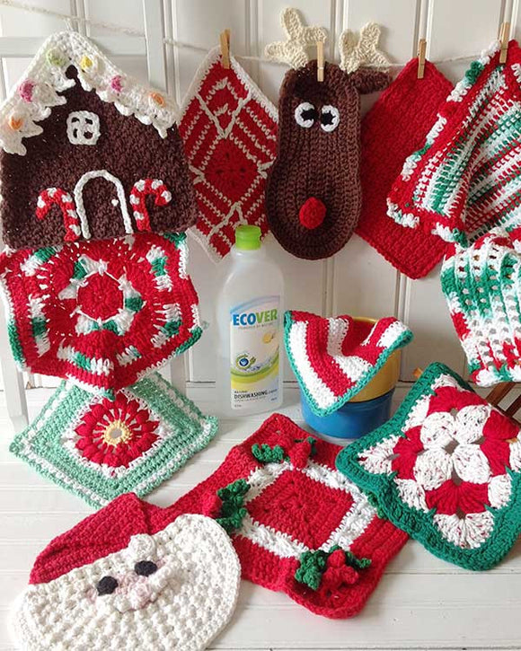 Christmas Dishcloths Set Crochet Pattern - Maggie's Crochet