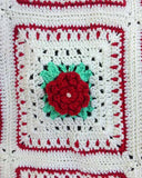 Christmas Rose Afghan & Pillow Set Crochet Pattern