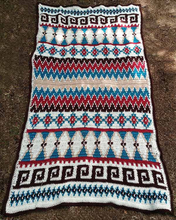 Aztec Afghan & Pillow Set Crochet Pattern – Maggie's Crochet