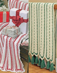 Mile-A-Minute Christmas Afghans Set Crochet Pattern - Maggie's Crochet