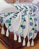 Floral Grannies Afghan Set Crochet Pattern - Maggie's Crochet