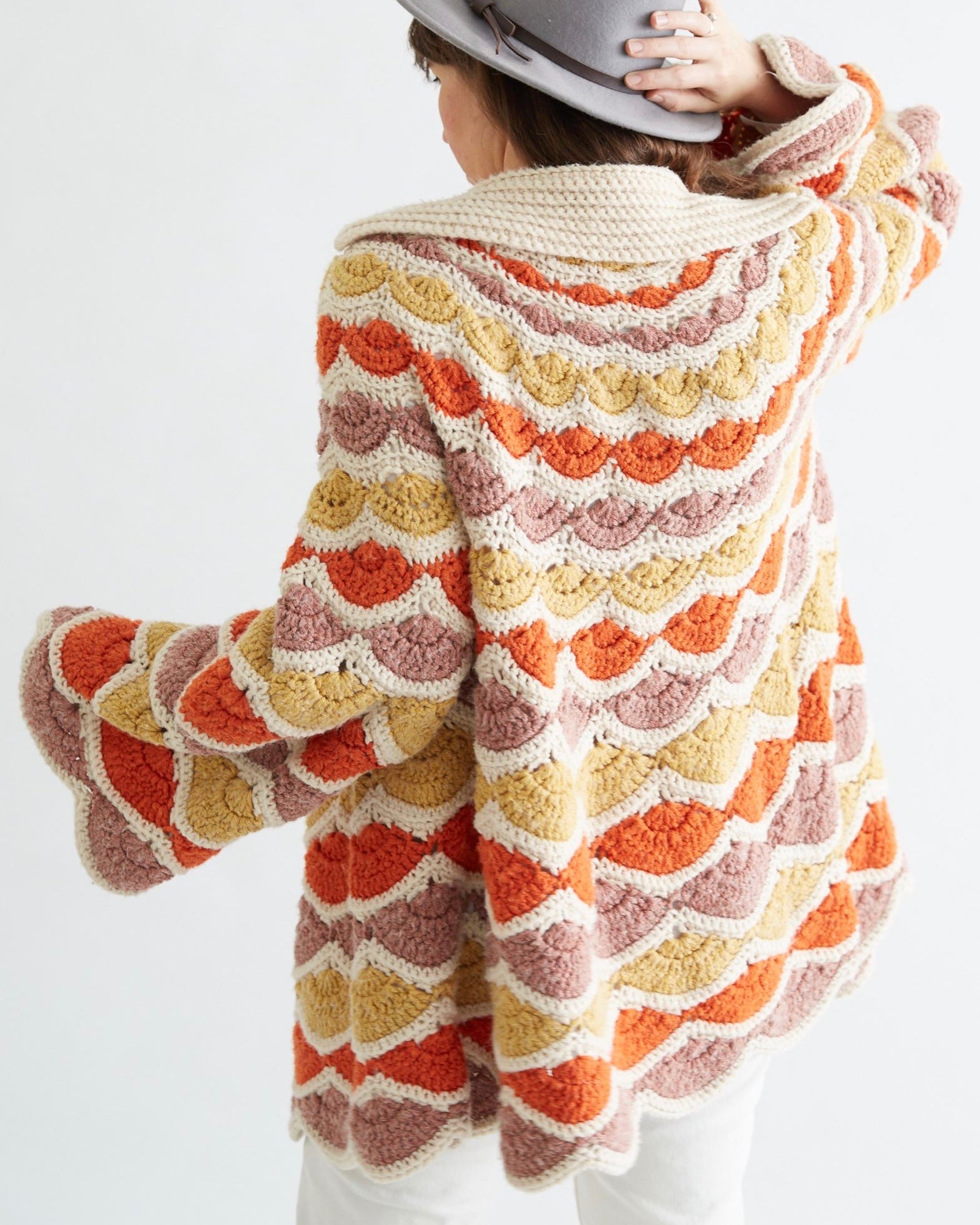 Crochet shaggy deals jacket pattern
