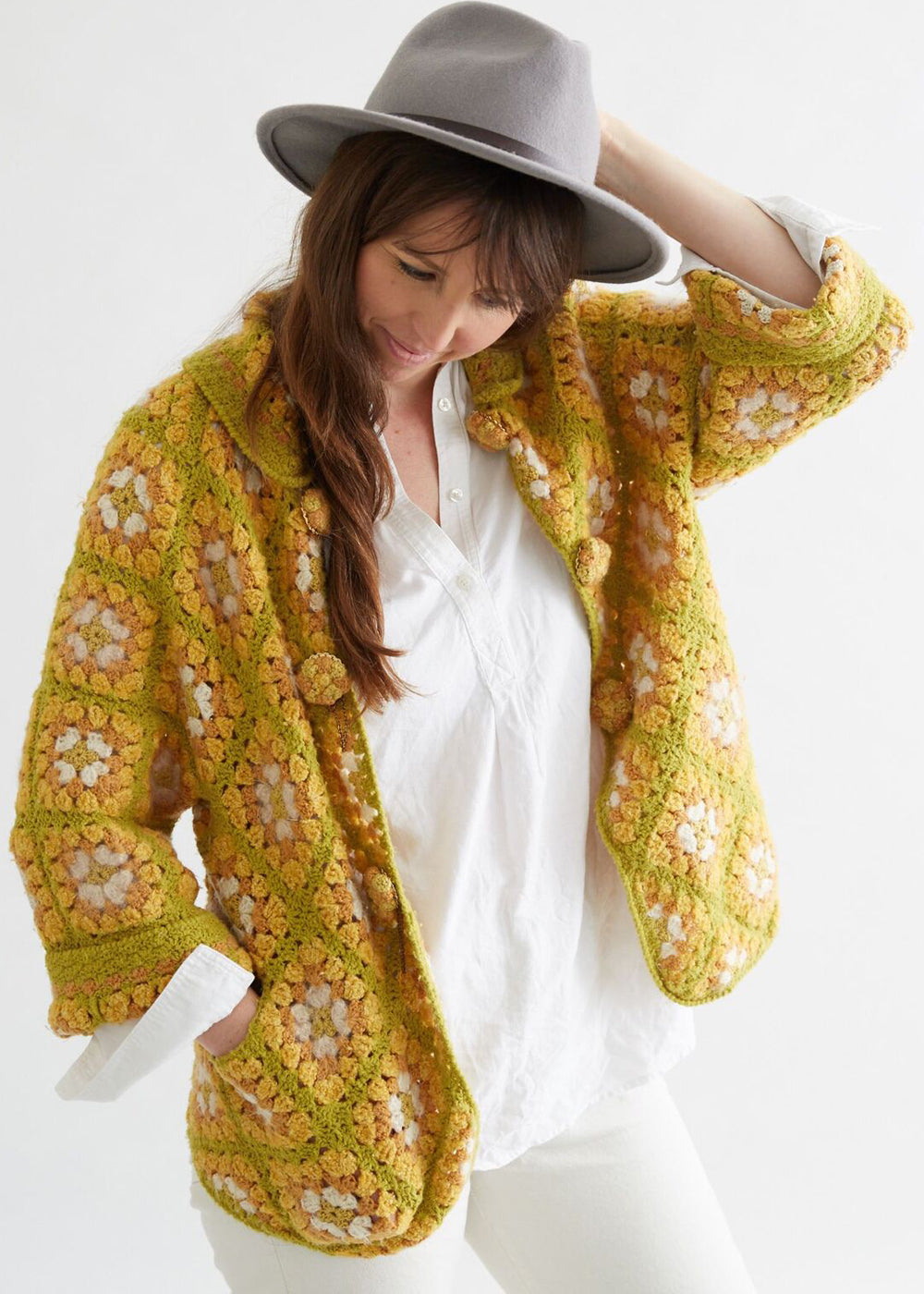 Crochet Granny Square Cardigan Pattern - Maggie's Crochet