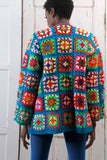 Crochet Pattern Granny Square Vintage Sweater Jacket