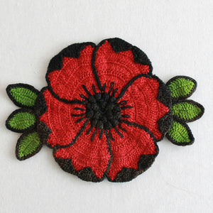 Vintage Poppy Potholder PDF Download - Maggie's Crochet