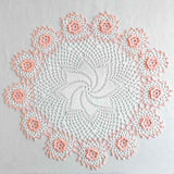 Peach Rosewhirl Doily Crochet Pattern - Maggie's Crochet