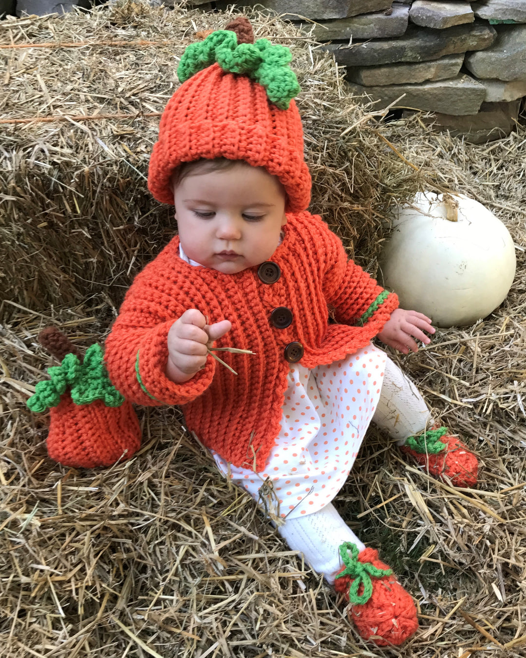 Pumpkin Baby Easy Crochet Set - Maggie's Crochet