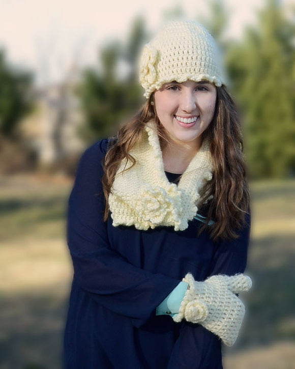 Beginner Hat and Mitten Set Crochet Pattern - Maggie's Crochet