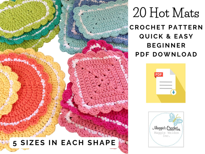20 Hot Pad Crochet Patterns