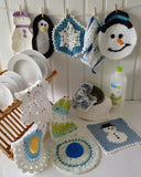 Winter Dishcloth Set Crochet Pattern - Maggie's Crochet