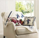 Hummers and Hibiscus Afghan and Pillows Crochet Pattern - Maggie's Crochet