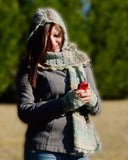Hooded Scarves & Texting Mitts for Mommy, Me & Dolly Crochet Pattern