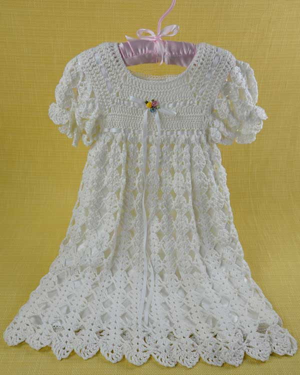 Crochet christening shop gown pattern free