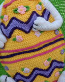 Easter Bunny Afghan, Pillow and Wall Hanging Crochet Pattern - Maggie's Crochet