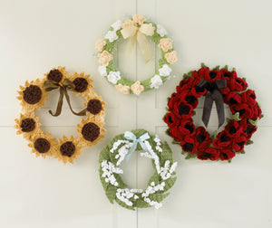 Floral Year of Wreaths - Set 2 (May to August) Crochet Pattern - Maggie's Crochet
