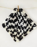 Black, White, Red & Yellow Dishcloth Set Crochet Pattern - Maggie's Crochet