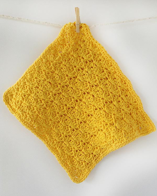 Black, White, Red & Yellow Dishcloth Set Crochet Pattern - Maggie's Crochet