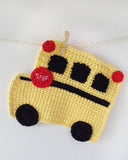 Black, White, Red & Yellow Dishcloth Set Crochet Pattern - Maggie's Crochet