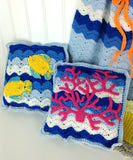Paradise Reef Afghan & Pillow Set Crochet Pattern - Maggie's Crochet