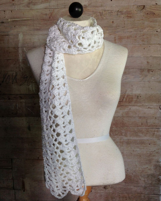 Lacy Shells Scarf Crochet Pattern Maggie #39 s Crochet