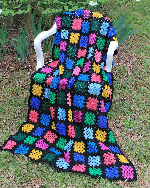 Simple Stash-Buster Granny Throw Crochet Pattern - Maggie's Crochet