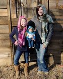 Hooded Scarves & Texting Mitts for Mommy, Me & Dolly Crochet Pattern