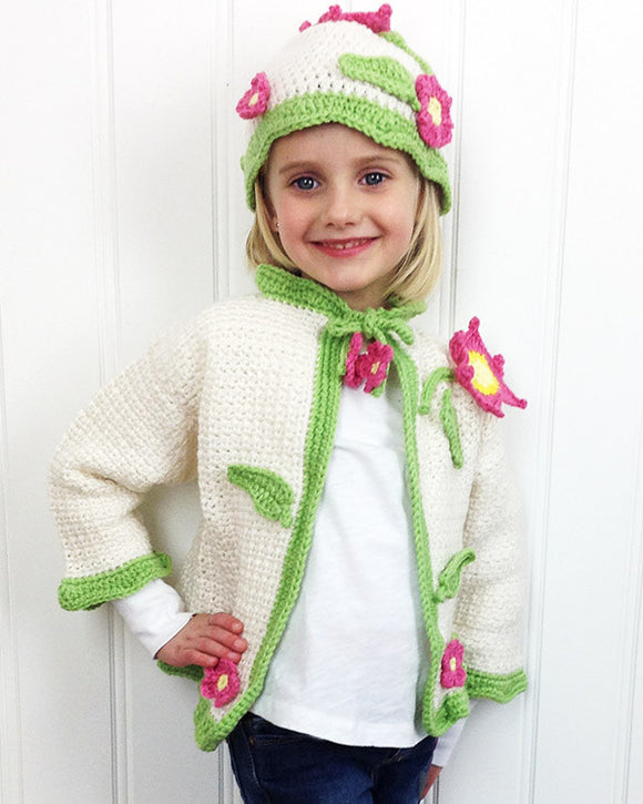 Flower Sweater and Hat Crochet Pattern - Maggie's Crochet
