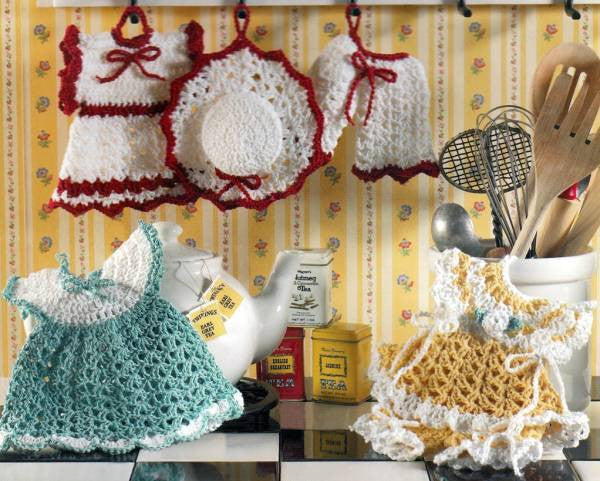 free vintage crochet dress potholder patterns How To Crochet A Pair Of Vintage Dress Potholders & Dish Soap Dress TUTORIAL FOR POTHOLDERS #380